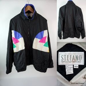VTG 80s Women's Steffano Windbreaker Jacket 18/20